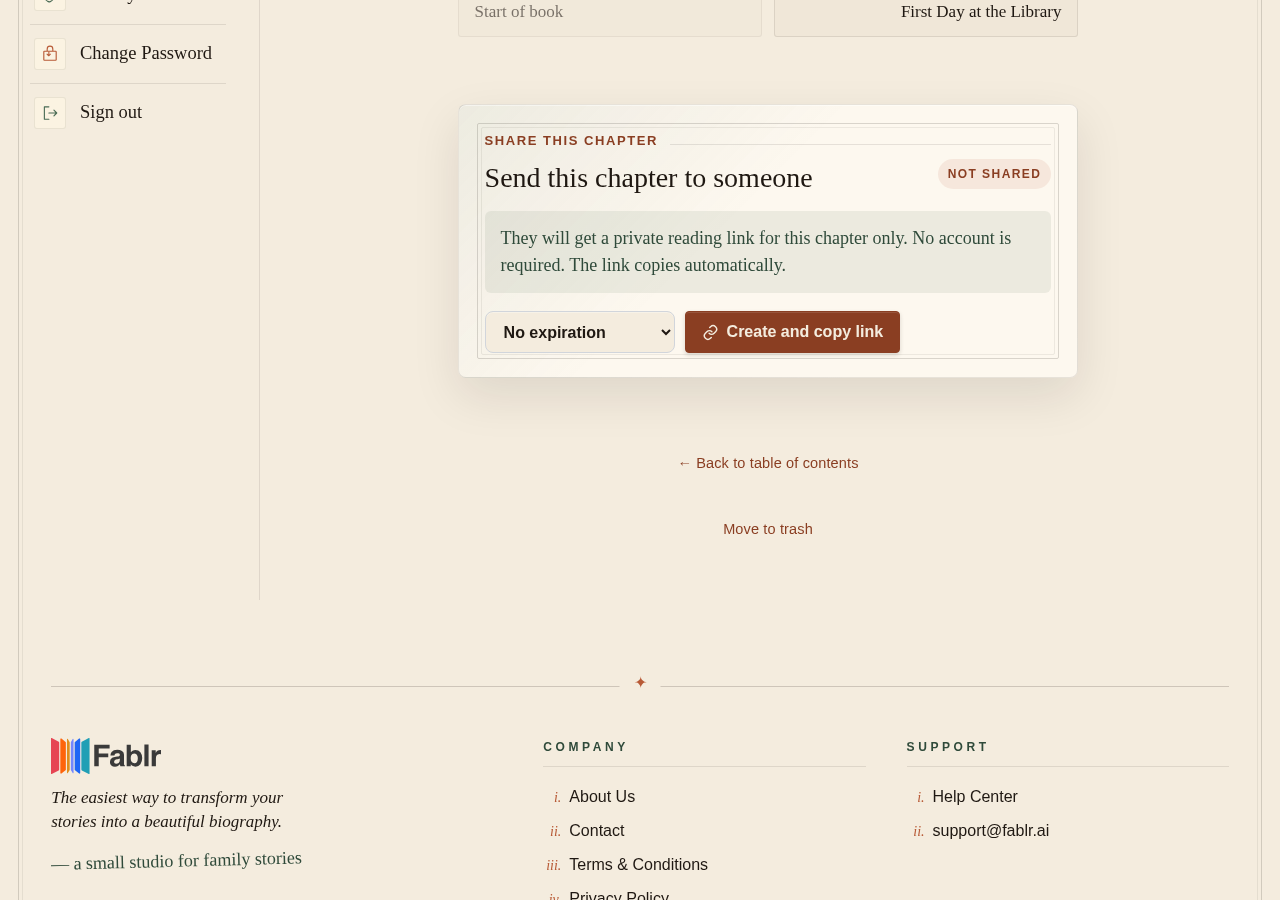 Story share controls with options to create, copy, and turn off share links.