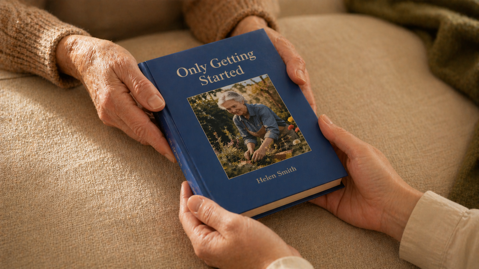 Fablr hardcover book shared between family members